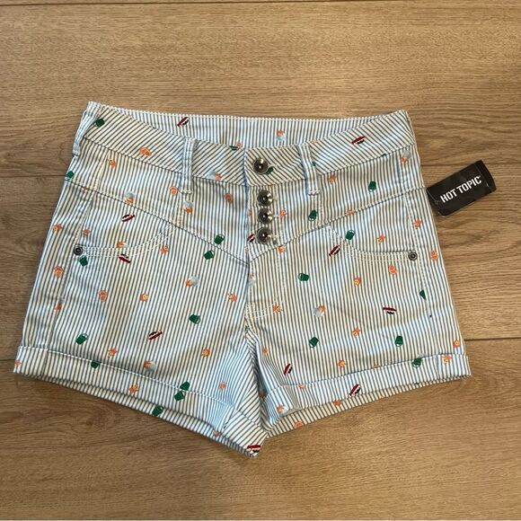 NWT Her Universe Studio Ghibli Ponyo Striped High-Waist Shorts Size 5 - Picture 2 of 7